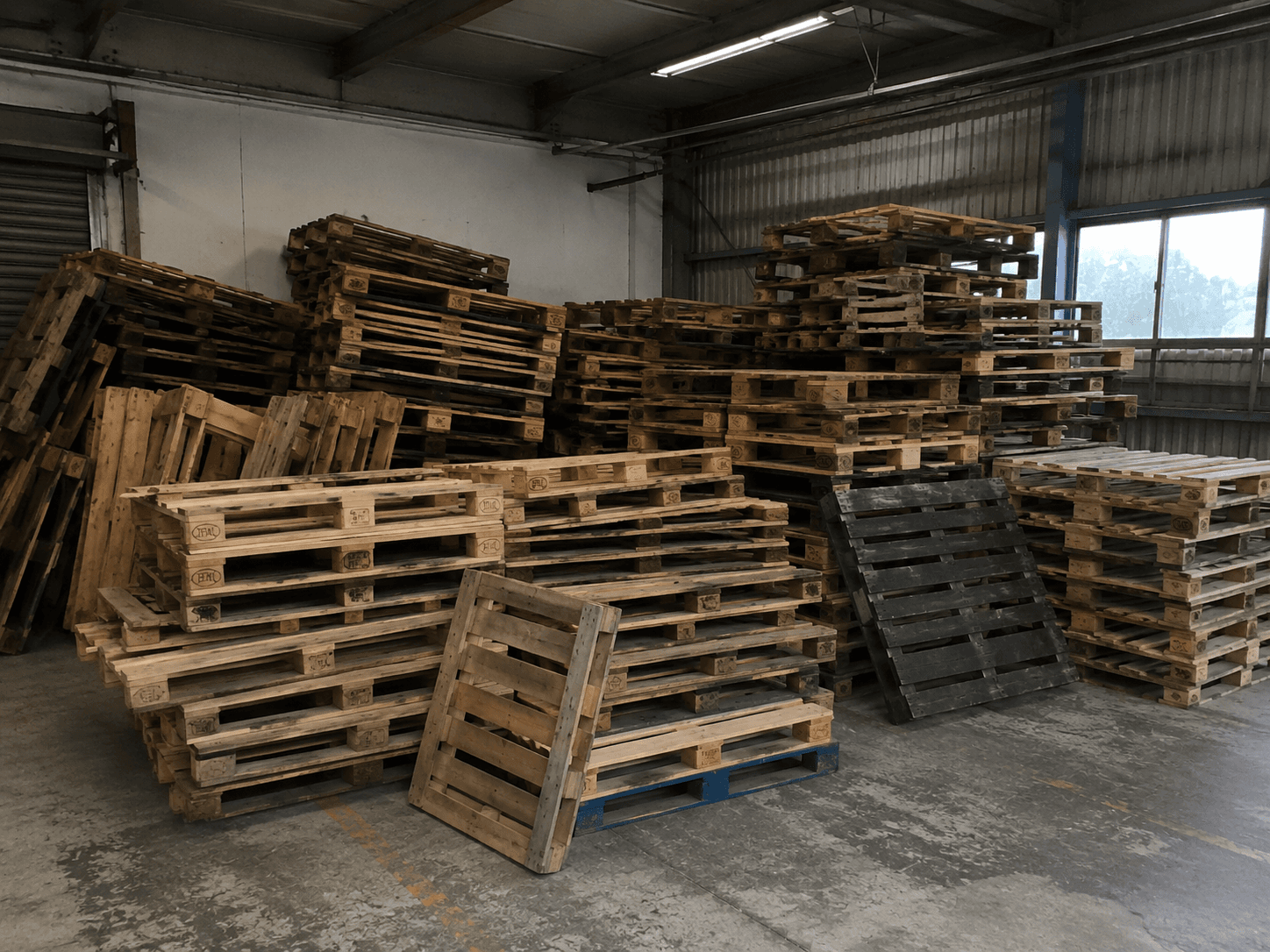 Pallets loaded in delivery truck ready for transport